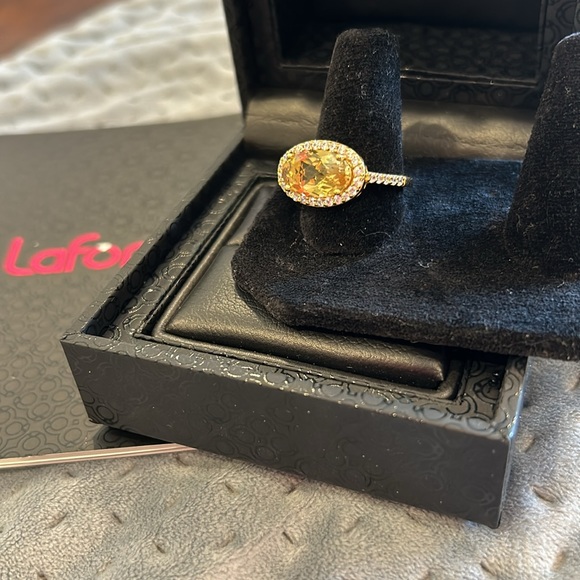 LaFonn Rare Horizontal Oval Lemon Quartz Ring-sz 7 Boutique - Picture 4 of 11